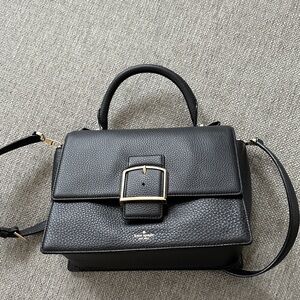 Kate Spade Black Satchel with Gold Buckle